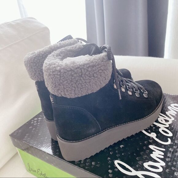 Sam Edelman Suede Lace Up Franc Ankle Boots - Picture 10 of 12